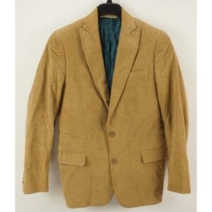 Vintage 1980s D&G Italy Peak Corduroy Sport Coat Men's Tan Cotton Vented 38R